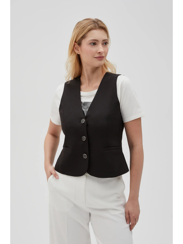 Moodo Crni svečani prsluk Moodo