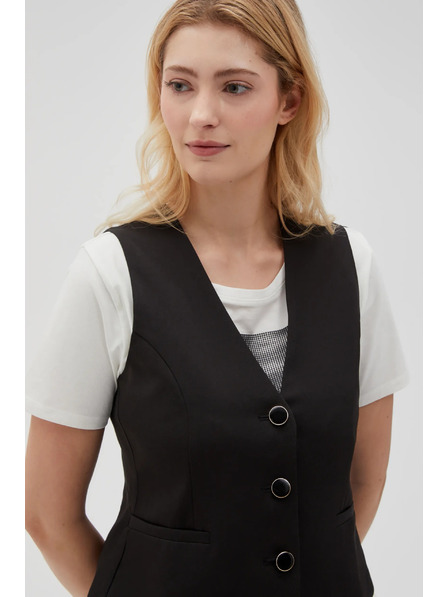 Moodo Crni svečani prsluk Moodo