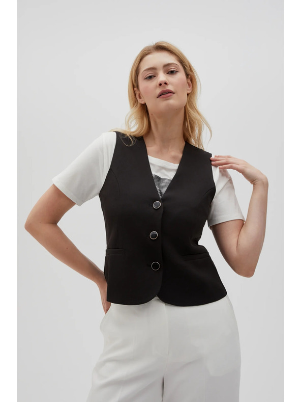 Moodo Crni svečani prsluk Moodo