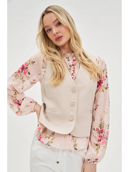 Moodo Elegantan bež prsluk Moodo