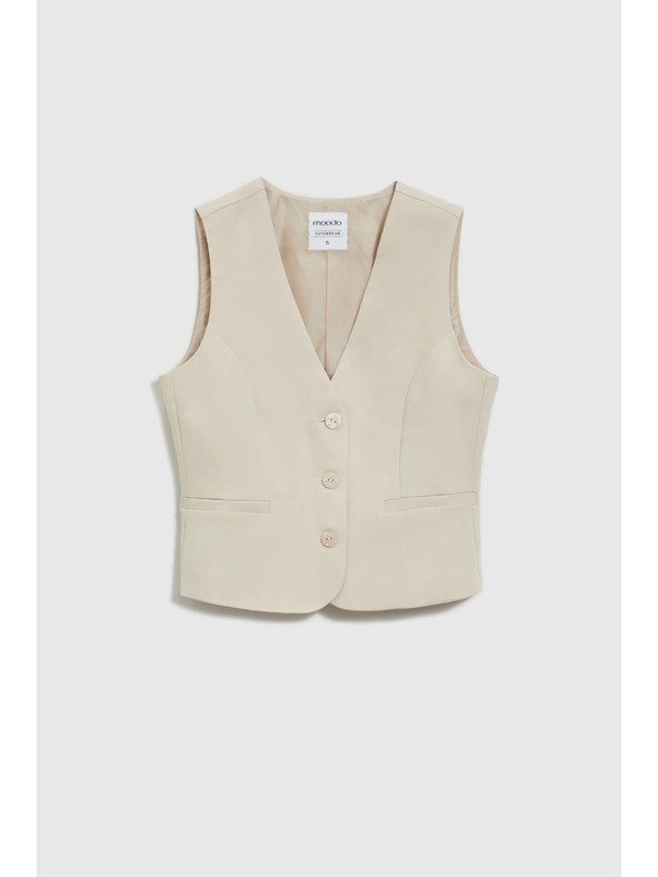 Moodo Elegantan bež prsluk Moodo