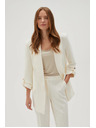 Moodo Elegantno bijelo sako sa prevrnutim rukavima Moodo