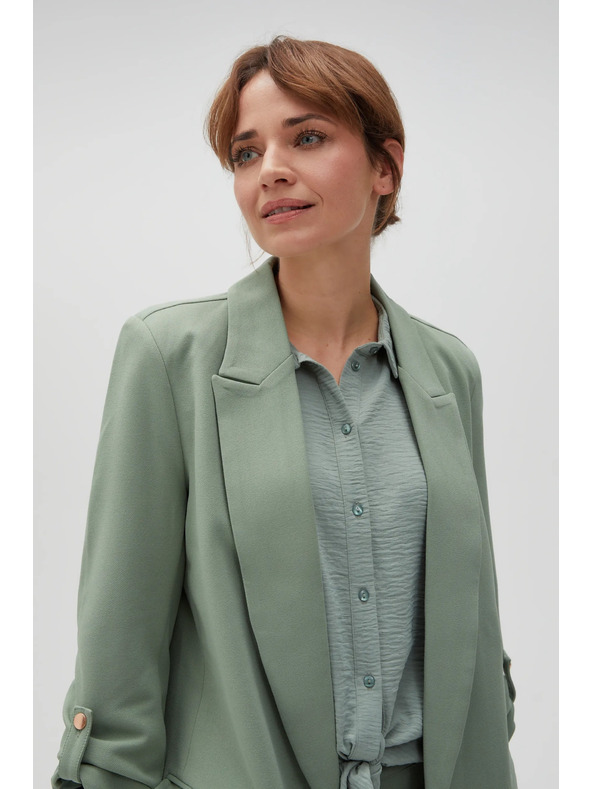 Moodo Sako sa zavrnutim rukavima maslinaste boje Moodo