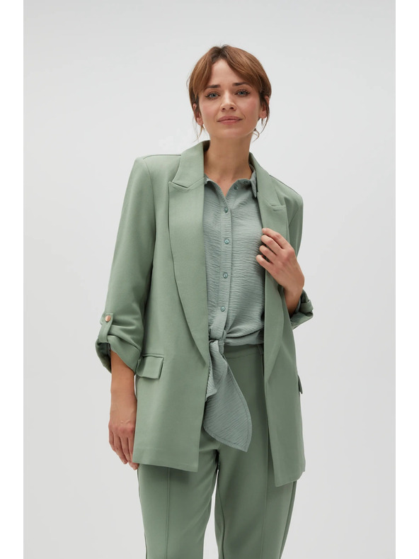 Moodo Sako sa zavrnutim rukavima maslinaste boje Moodo