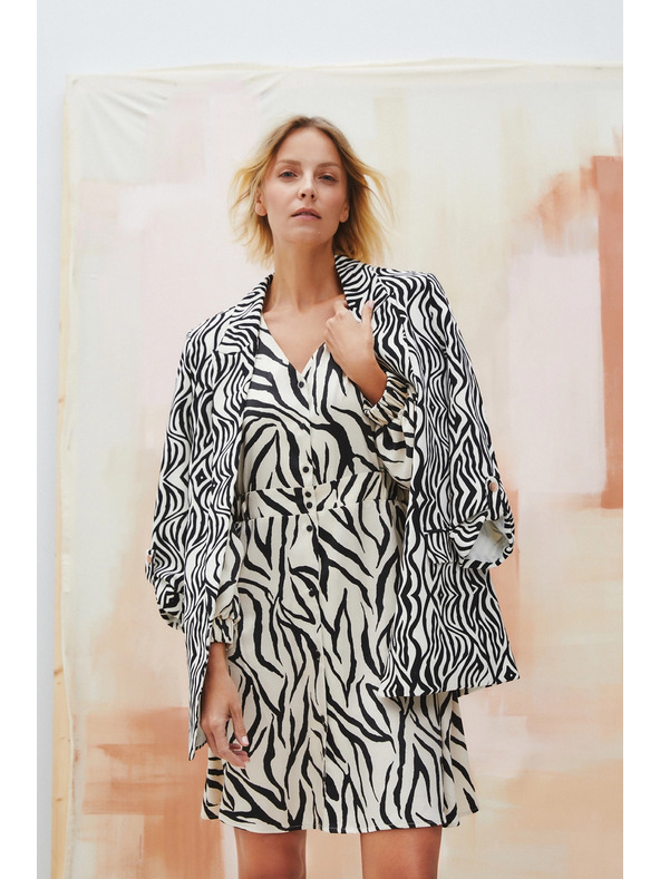 Moodo Uzorkovano sako bež boje Moodo