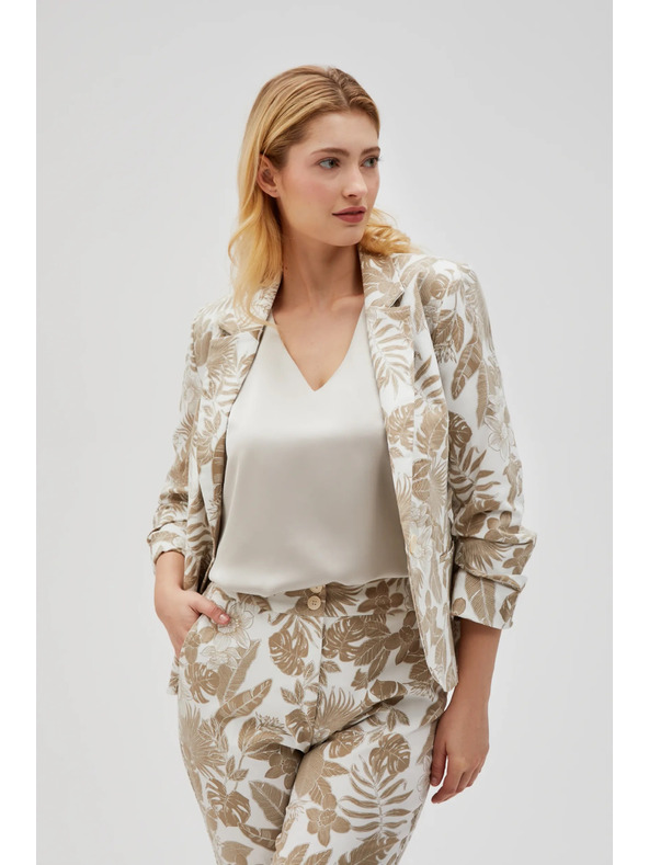 Moodo Sako sa uzorkom bež boje Moodo