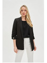 Moodo Sako sa naboranim 3/4 rukavima crne boje Moodo