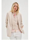 Moodo Bež sako sa naborima na 3/4 rukavima Moodo
