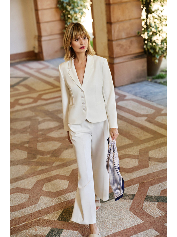 Moodo Kratko sako zapeto na gumbe bijelo Moodo