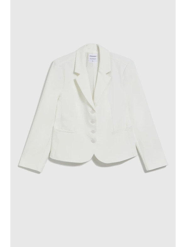 Moodo Kratko sako zapeto na gumbe bijelo Moodo