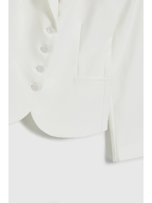 Moodo Kratko sako zapeto na gumbe bijelo Moodo