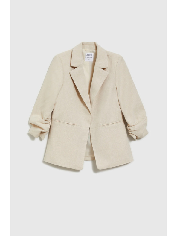 Moodo Sako sa naboranim 3/4 rukavom bež Moodo