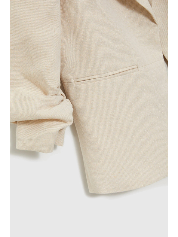 Moodo Sako sa naboranim 3/4 rukavom bež Moodo