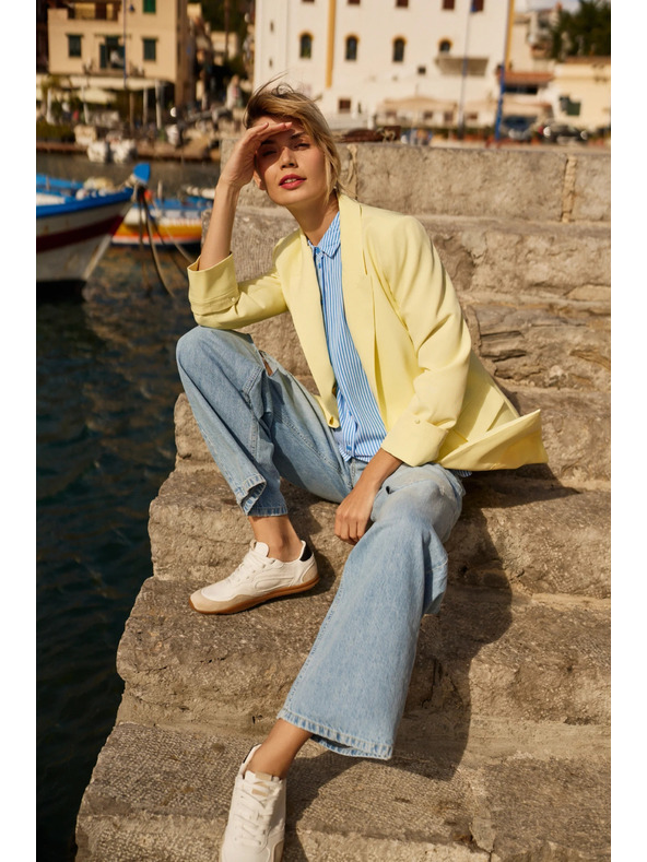 Moodo Sako s preklopljenim rukavima žuto Moodo