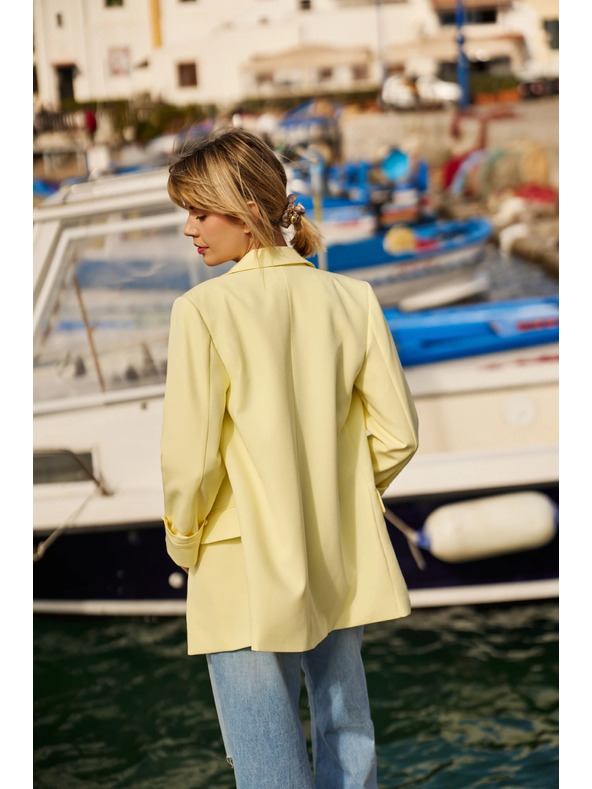 Moodo Sako s preklopljenim rukavima žuto Moodo