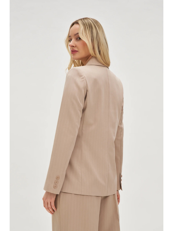 Moodo Dvostruko sako s prugama bež Moodo