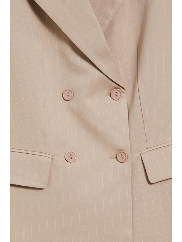 Moodo Dvostruko sako s prugama bež Moodo