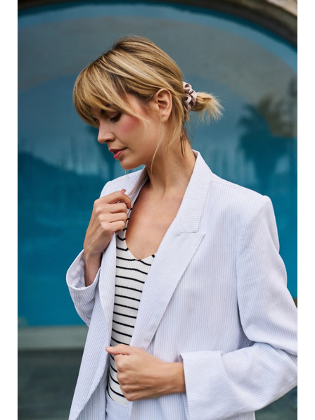 Moodo Viskozno sako s prugama bijelo Moodo