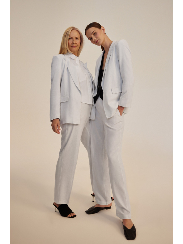 Moodo Viskozno sako s prugama bijelo Moodo