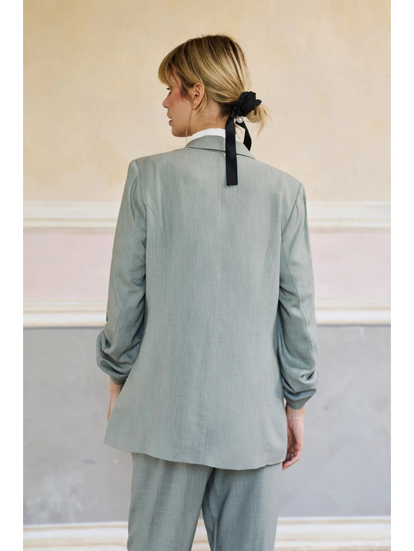 Moodo Sako od viskoze i lana maslinasto Moodo