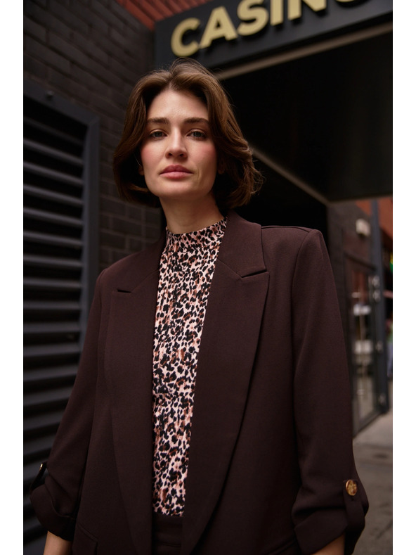 Moodo Sako s 3/4 rukavima smeđe Moodo