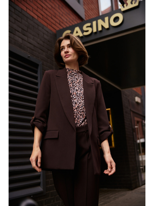 Moodo Sako s 3/4 rukavima smeđe Moodo