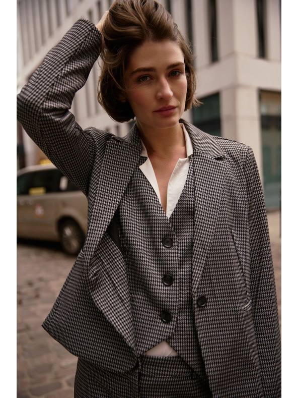 Moodo Elegantni prsluk sivi Moodo