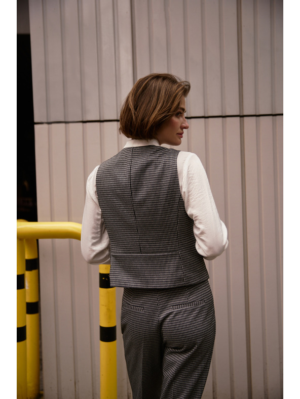 Moodo Elegantni prsluk sivi Moodo