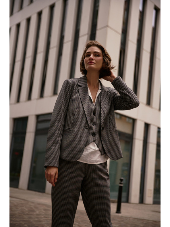 Moodo Jednostrani blejzer sivi Moodo