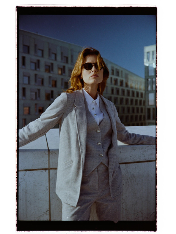 Moodo Sako s preklopljenim rukavima sivo Moodo