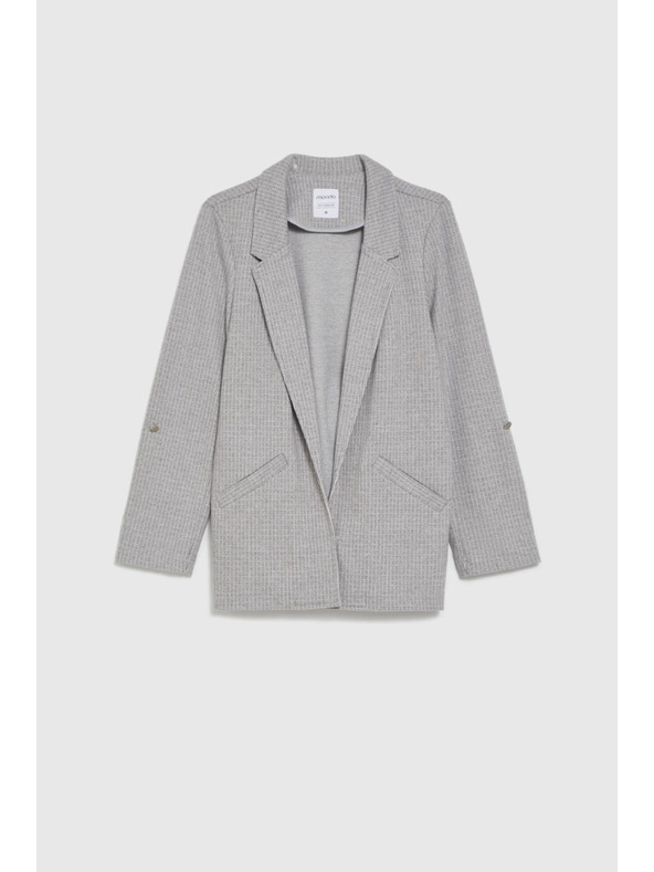 Moodo Sako s preklopljenim rukavima sivo Moodo