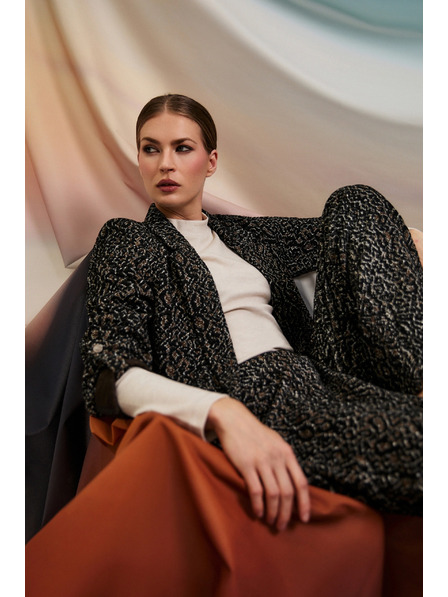 Moodo Sako sa životinjskim uzorkom crno Moodo