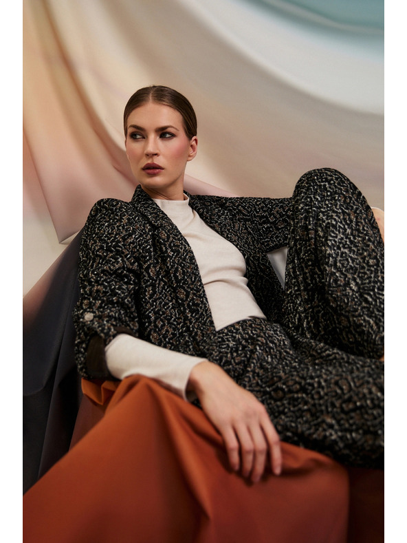 Moodo Sako sa životinjskim uzorkom crno Moodo