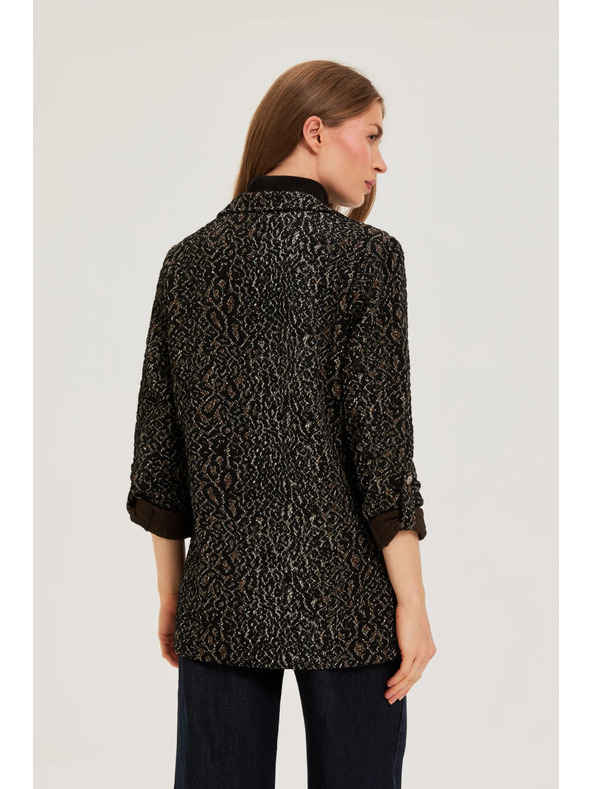 Moodo Sako sa životinjskim uzorkom crno Moodo