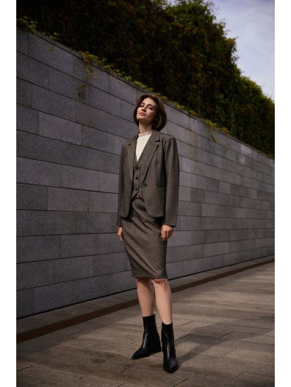 Moodo Jednostrano sako tamno bež Moodo