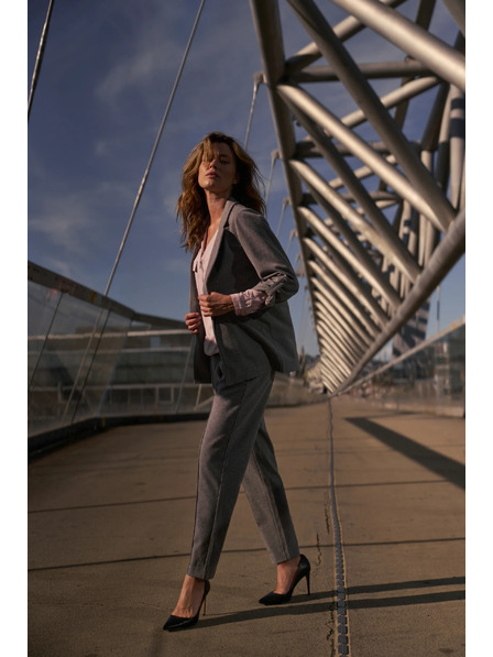 Moodo Sako s preklopljenim rukavima sivo Moodo