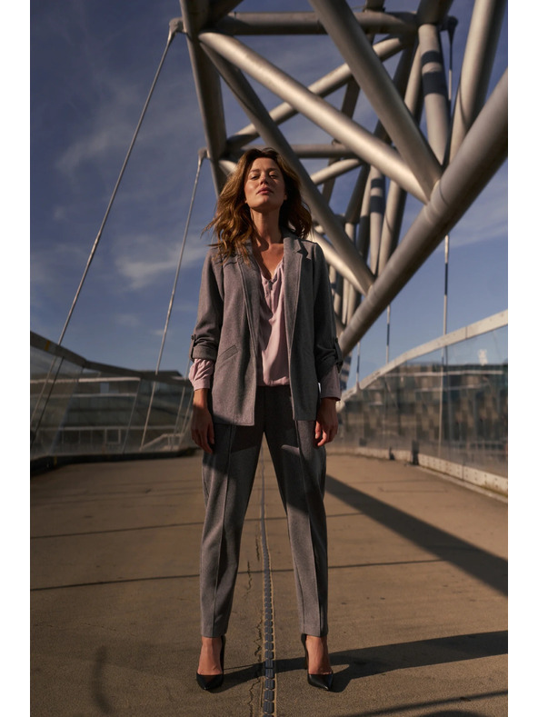 Moodo Sako s preklopljenim rukavima sivo Moodo