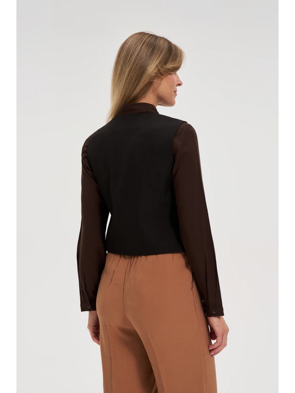 Moodo Elegantni prsluk crni Moodo