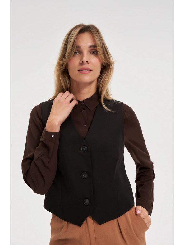 Moodo Elegantni prsluk crni Moodo