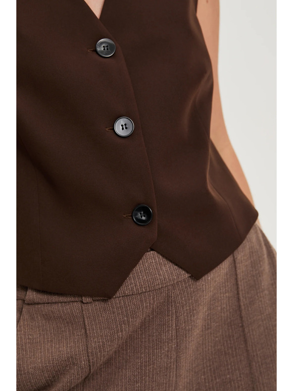 Moodo Elegantni prsluk smeđi Moodo