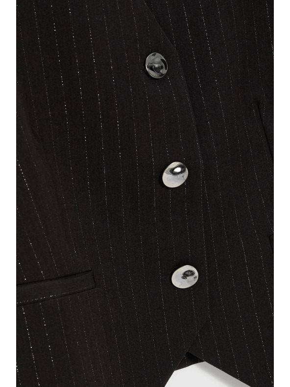 Moodo Prsluk s dekorativnim gumbima crni Moodo