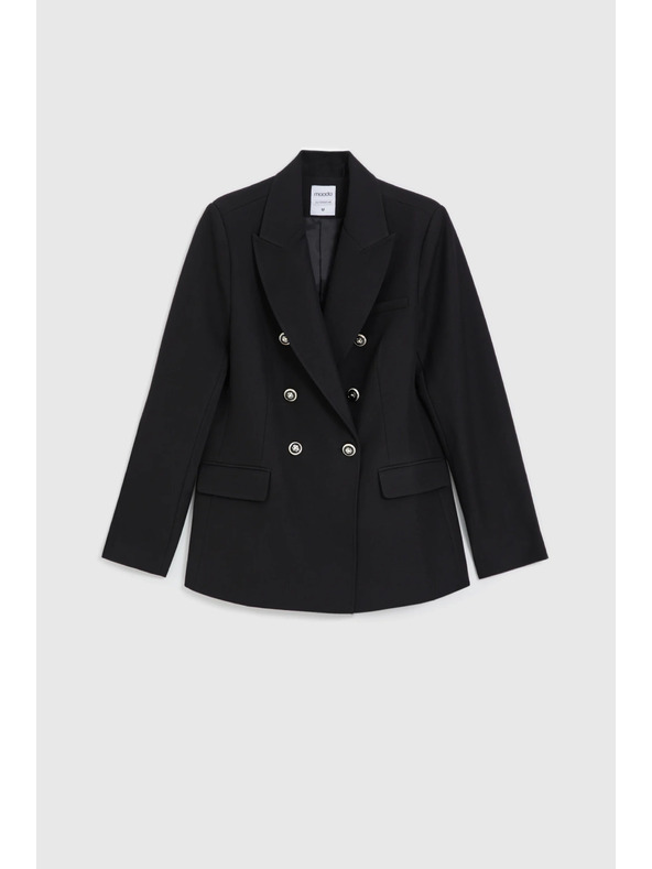 Moodo Sako s ukrašenim gumbima crni Moodo