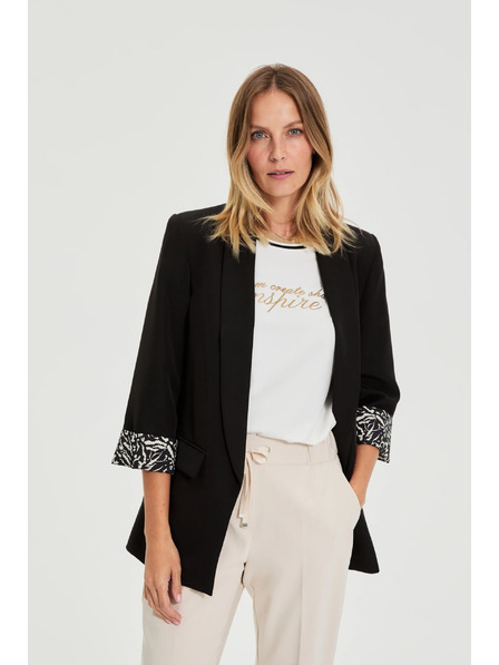 Moodo Sako s ukrašenim manžetama crni Moodo