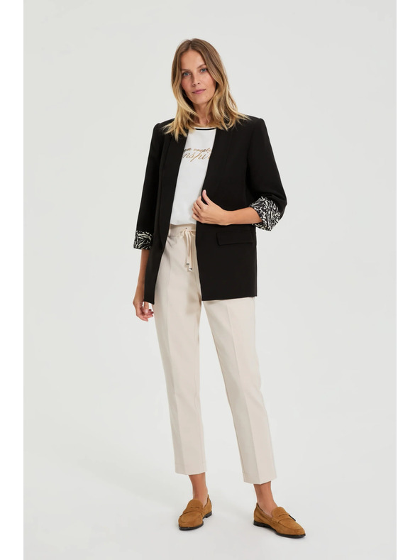 Moodo Sako s ukrašenim manžetama crni Moodo