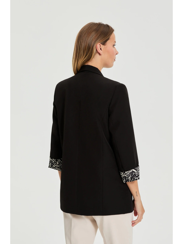 Moodo Sako s ukrašenim manžetama crni Moodo