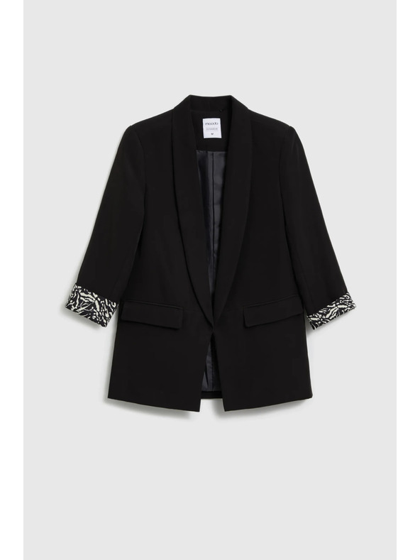 Moodo Sako s ukrašenim manžetama crni Moodo