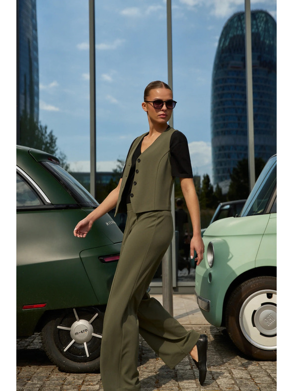 Moodo Prsluk maslinaste boje Moodo