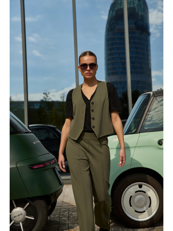 Moodo Prsluk maslinaste boje Moodo