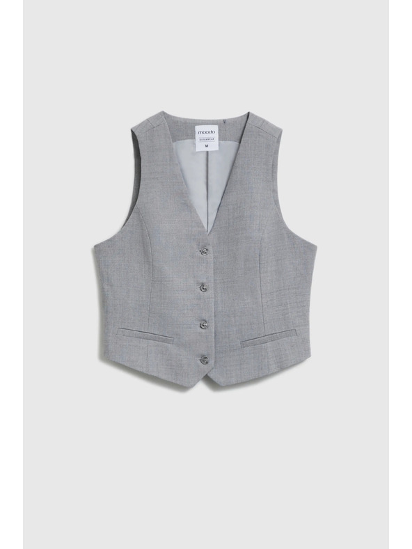 Moodo Elegantni prsluk sivi Moodo
