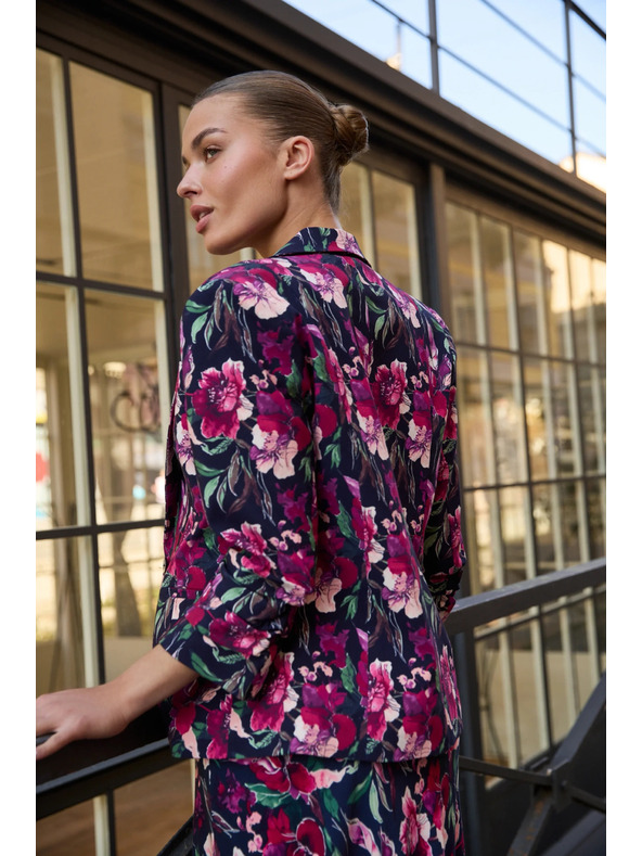 Moodo Plavi cvjetni sako Moodo